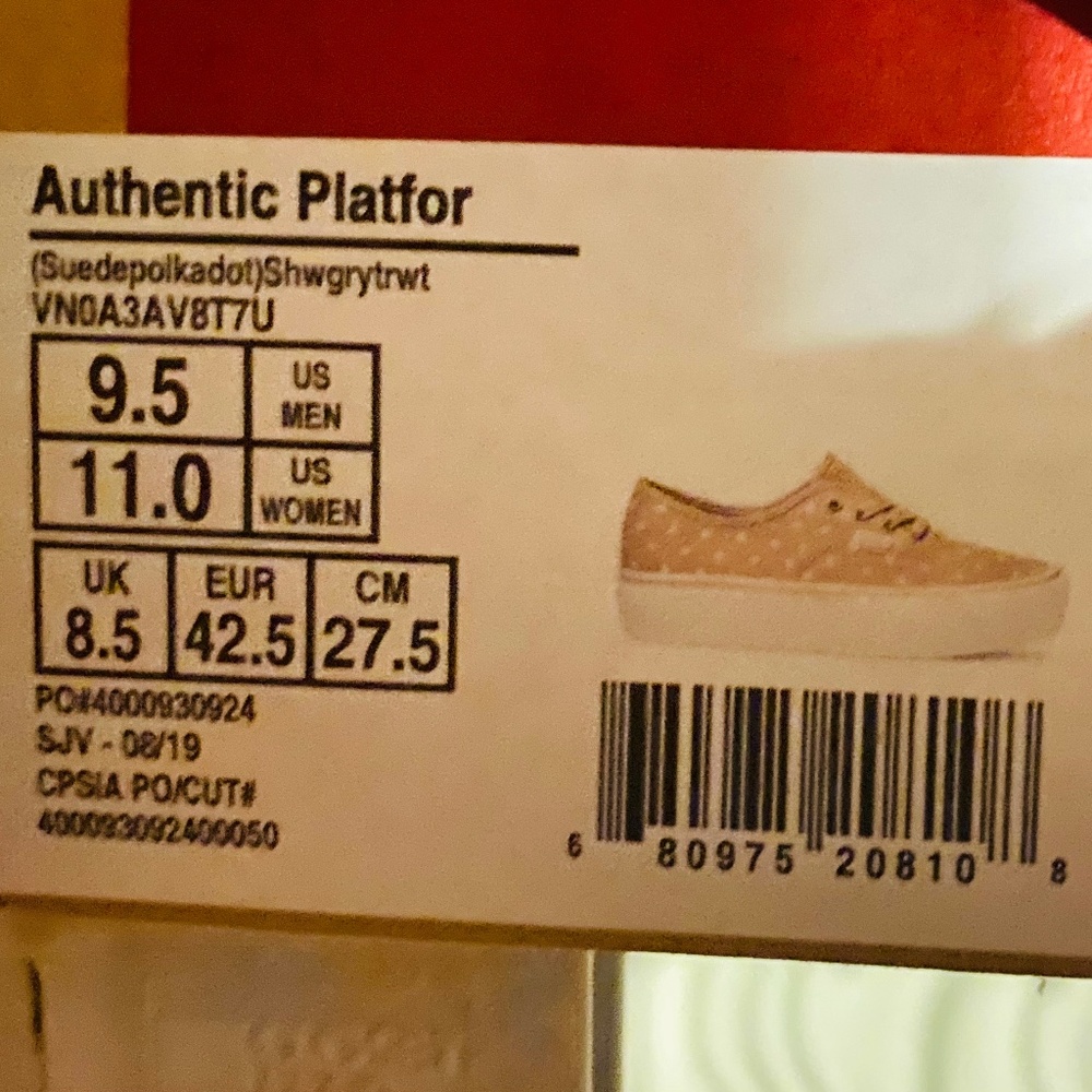 Brand new platform vans